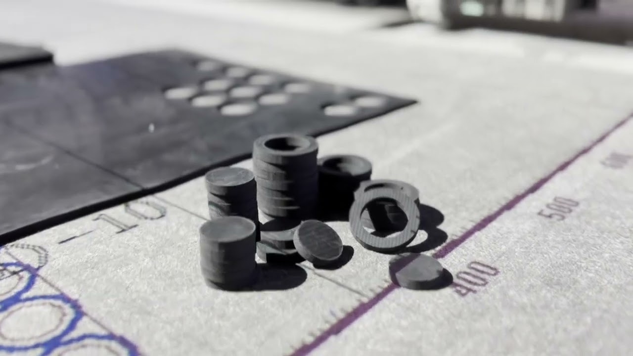 Резка резиновых прокладок на плоттере Ruizhou серии RZCRT